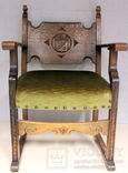 Дубове замкове крісло ручної роботи, фото №2