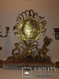 Камінний годинник з маятником і підсвічниками по 5 свічок арт. 0414, фото №11