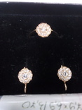 Золотое гарнитур с бриллиантами из Ссср с сертификатом, фото №3