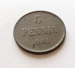 5 pennia 1901, фото №2