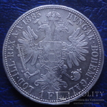  флорин  1885  Австро-Венгрия  серебро   (Е.4.6)~, фото №2