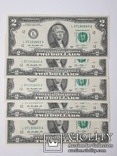 2$ доллары США 2013 год 5 штук, фото №2