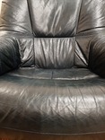 Кресло дуб кожа бронза ящик Европа, фото №3