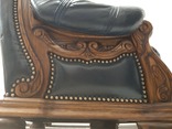 Кресло дуб кожа бронза ящик Европа, фото №8