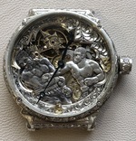 Часы в оригинальном дизайне, серебро, фото №2