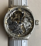 Часы в оригинальном дизайне, серебро, фото №6