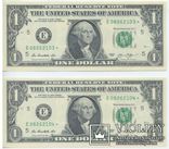 UNC * Замещение Пара 1 one dollar USA / Долар заміщення Пресс 2013, фото №3