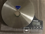 Монгольская награда(серебро, 30грамм) с документом б/у, фото №6