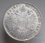 20 крейцеров 1840 г. Австрия, аUNC, серебро, фото №9