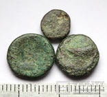 Лот з 3-х античних бронзових монет (04), фото №7