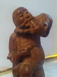Восточный Мудрец Старик Китаец Японец коллекционная статуэтка дерево, фото №9