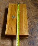 Винтажные бронзовые весы с гирьками на деревянной подставке - футряре., фото №9