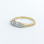 Винтажное золотое кольцо "2 сердца", фото №3