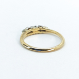 Винтажное золотое кольцо "2 сердца", фото №4