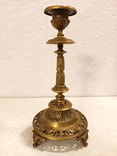Бронзовый старинный, коллекционный подсвечник - бронза, латунь., фото №11