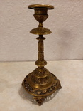 Бронзовый старинный, коллекционный подсвечник - бронза, латунь., фото №13