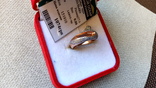 Кольцо серебро 925, позолота, вставки цирконы., photo number 7
