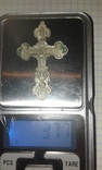  Серебряный крест 84 проба с эмалями и клеймом, фото №4