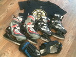 Детский хоккей коньки 2 пары разм.31-36 (перчатки + NHL футболка), фото №2