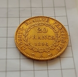 Франция, 20 франков 1896г., золото 6,45г., фото №2