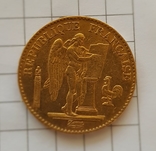 Франция, 20 франков 1896г., золото 6,45г., фото №7