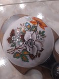Кофемолка настенная фарфор дерево Цветы СССР декоративная, фото №11