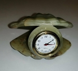 Сувенірна мушля з годинником (камінь), фото №2