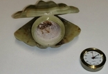 Сувенірна мушля з годинником (камінь), фото №7