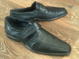 Bugatti - фирменные черные кожаные туфли разм.42, фото №3