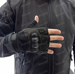 Тактические перчатки Oakley (Беспалый) Black, фото №4