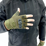 Тактические перчатки Oakley (Беспалый) Olive, фото №2