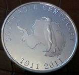 5 Доларів  2011 року - 100 років відкриття Антарктиди/посрібнення 999/, фото №4