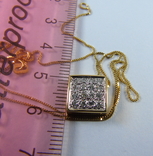 Золотой кулон с бриллиантами на цепочке, фото №11