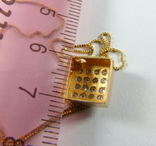 Золотой кулон с бриллиантами на цепочке, фото №12