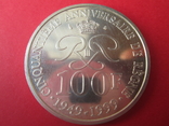 Монако 100 франков1999 год серебро, фото №2