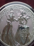  5 марок Аллегория 2019 Германия и Британия 1 oz серебро 999 Аллегории, фото №4