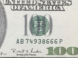 100 долларов 1996 666подряд в номере, фото №3