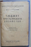 Бюджет крестьянского хозяйства. Проф. Студенский Г.А. 1927, фото №2