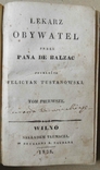 Lekarz obywatel. Pan De Balzac. Tom 1. 1838, фото №2