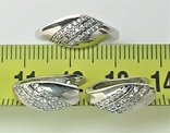 Набор кольцо перстень и серьги серебро 925 проба 4,25 грамма 16,5 размер, photo number 5