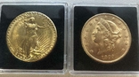 США 10 монет золото 1$  2,5$  5$  10$  20$, фото №5