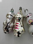 Елочные игрушки: красноармеец, снеговик и Хоттабыч, 3шт, фото №5