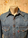 Рубашка джинсовая номерная LEVI*S Бельгия коттон p-p L(состояние!), фото №5