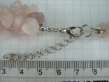 Ожерелье в 3 нити Розовый Кварц Драгоценный Камень длина регулируется 49-54 см 046, фото №5