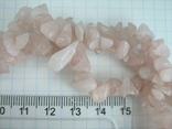 Ожерелье в 3 нити Розовый Кварц Драгоценный Камень длина регулируется 49-54 см 046, фото №7