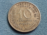 Франция 10 сантимов 1967 года, фото №2