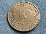 Франция 10 сантимов 1977 года, фото №2