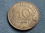 Франция 10 сантимов 1989 года, фото №2