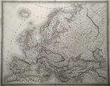 1850 Европа, Украина, Галиция, Россия, большая карта (52х42), фото №2