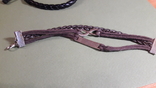 Плетенные браслеты оберег кожа 2 новых + 1 шт, регулируемый размер, фото №9